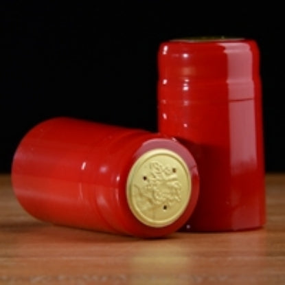 Red and gold wine capsule