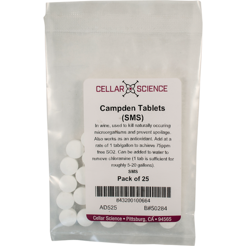 Campden Tablets - Sodium Metabisulfite - Pack of 25