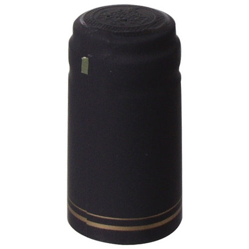 Heat Shrink Capsule -Black w/Gold Stripe