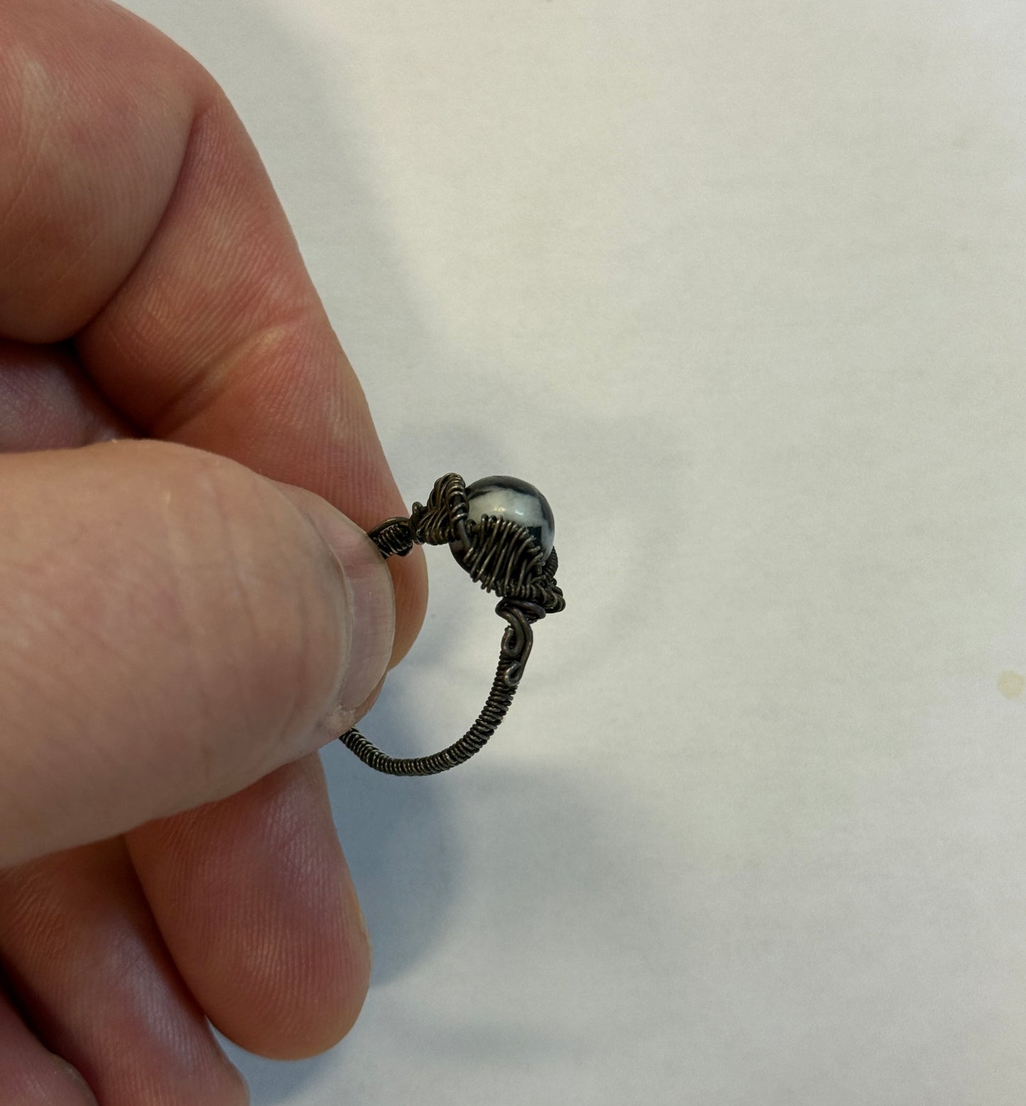 Ring (Zebra Stone - Fine Sterling Silver)