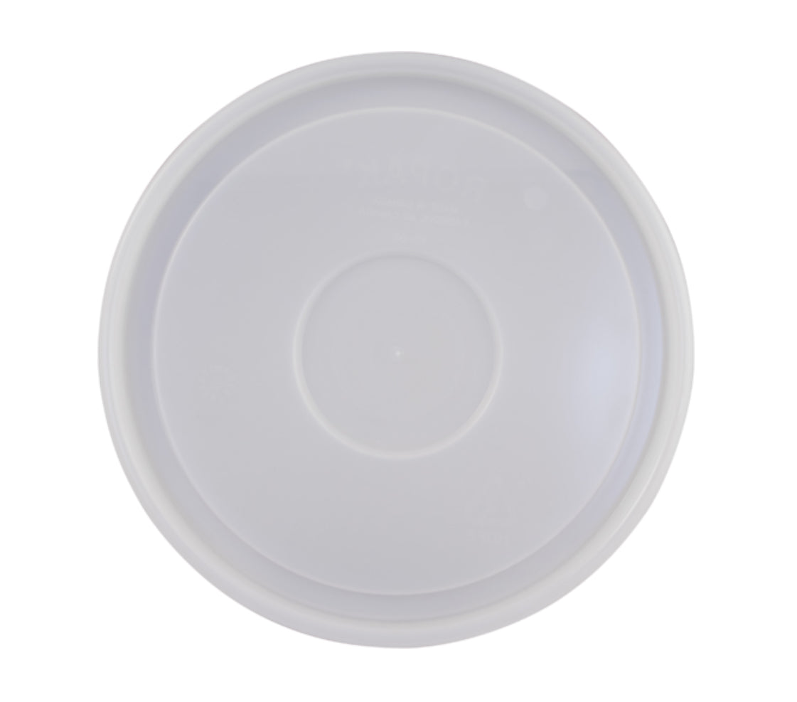 Solid plastic lid