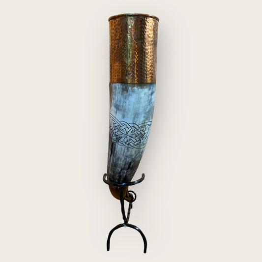 Viking Drinking Horn with Copper