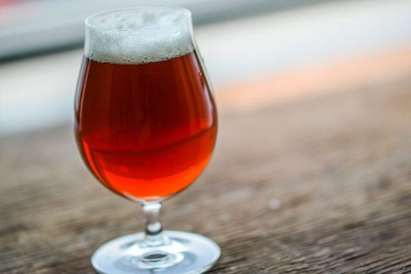Irish Red Beer in Glass mug