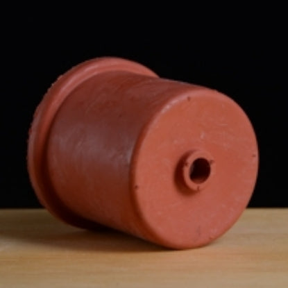 50 mm Red Rubber Single Hole Carboy Cap *Discontinued*