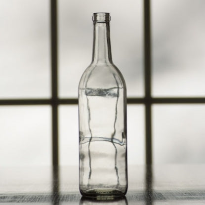 Wine bottle clear bordeaux 750ml