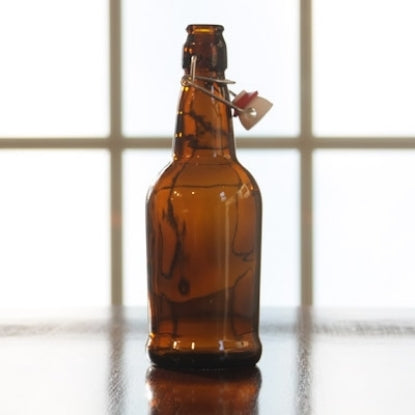 EZ Cap Amber Flipper 500ml Bottles | Case of 12