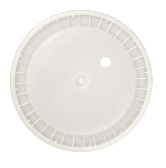 Plastic lid with grommet