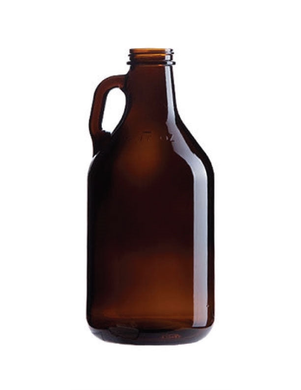 32oz Amber Growler 38mm Finish | case of 12