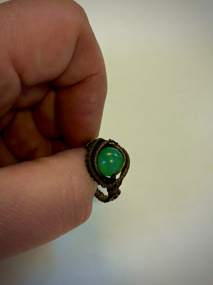 Ring (Green Aventurine Bead)