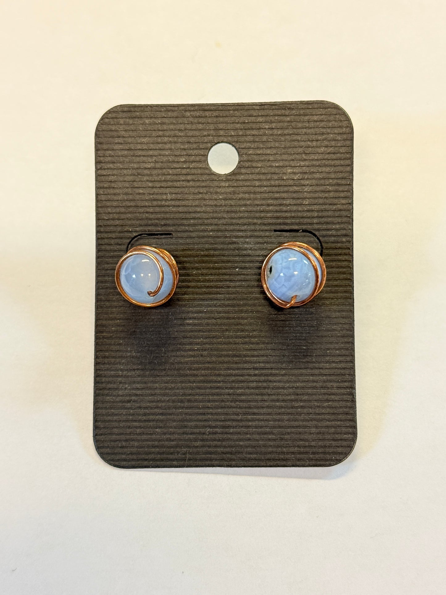 Earrings (Blue Lace Agate)
