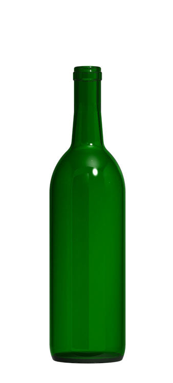750 mL Champagne Green Bordeaux Bottles | Case of 12